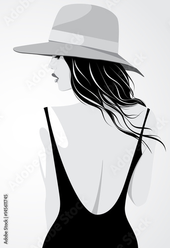 Girl wearing hat