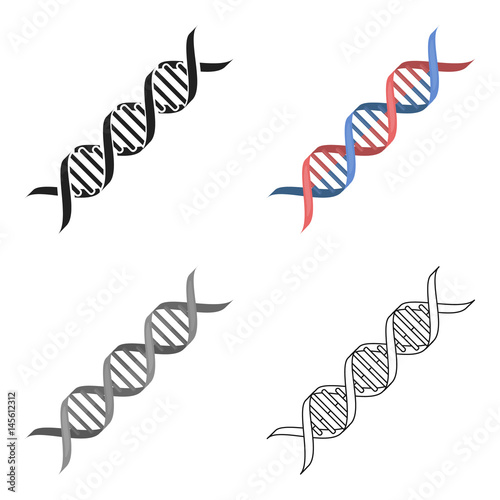 DNA code icon cartoon. Single medicine icon from the big medical, healthcare cartoon.