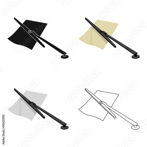 Parking fine icon in cartoon style isolated on white background. Parking zone symbol stock vector illustration.