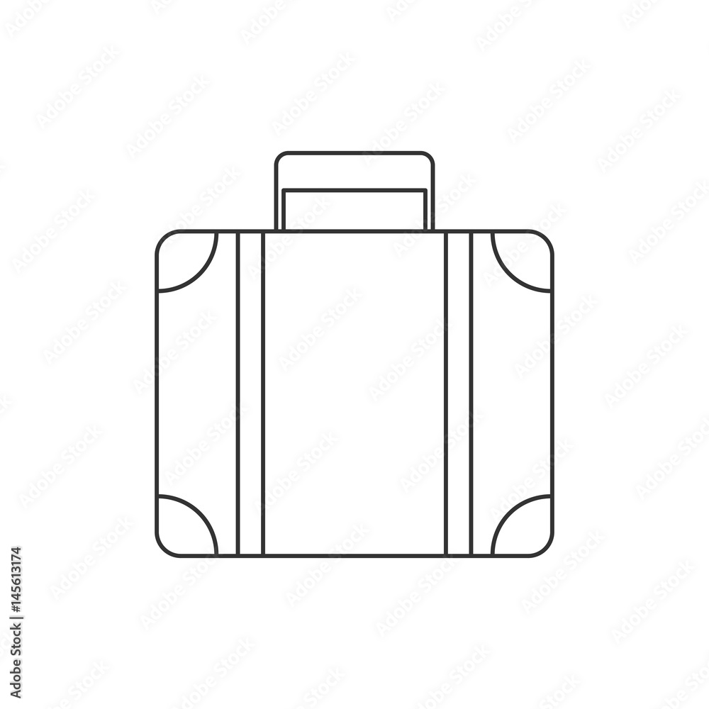 Suitcase for travel in a linear style