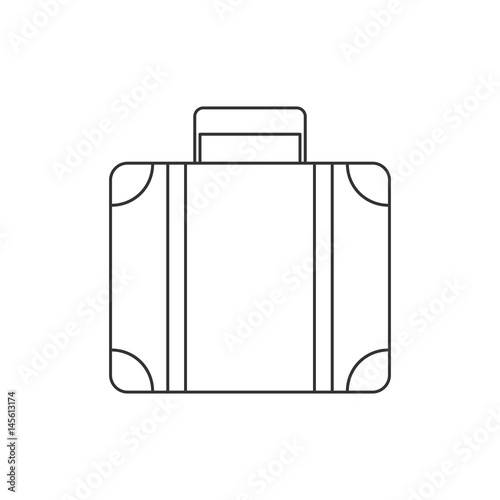 Suitcase for travel in a linear style