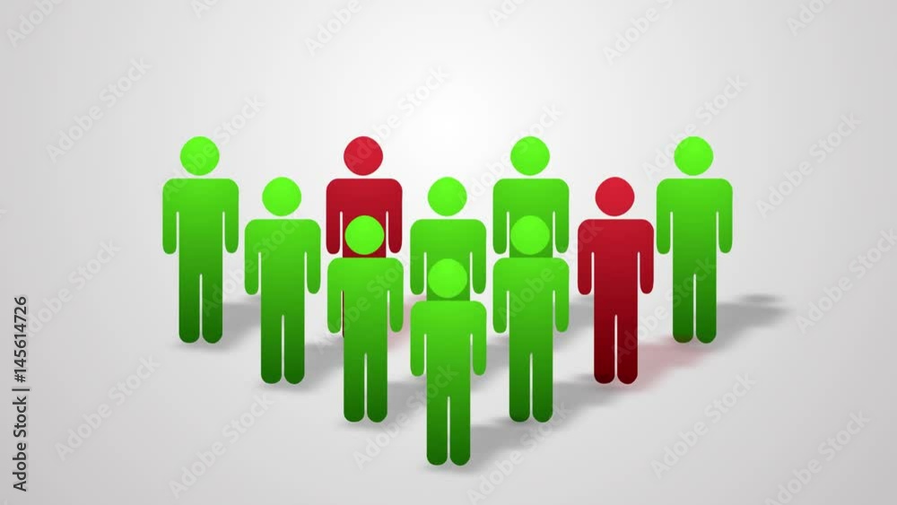 A crowd of people animation. Info graphics. Infection. A crowd of people animation. Info graphics. Infection.