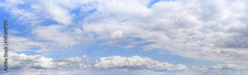 Beautiful cloudy sky panorama.