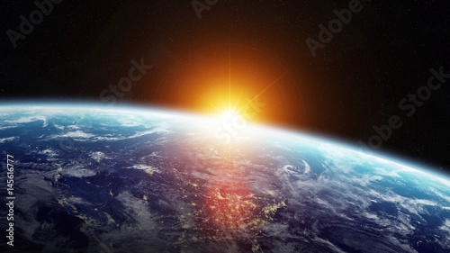 Planet Earth in space 3D rendering elements of this image furnished by NASA © sdecoret
