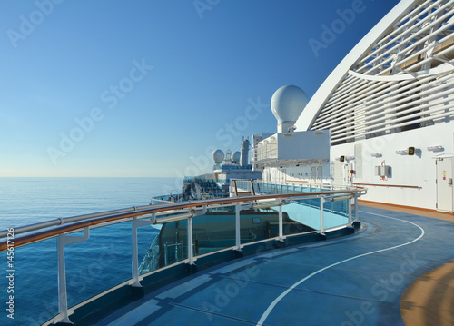 Jogging track on cruise ship