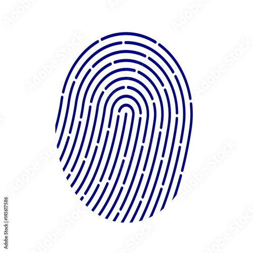 ID application icon. Fingerprint vector illustration isolated on white background.