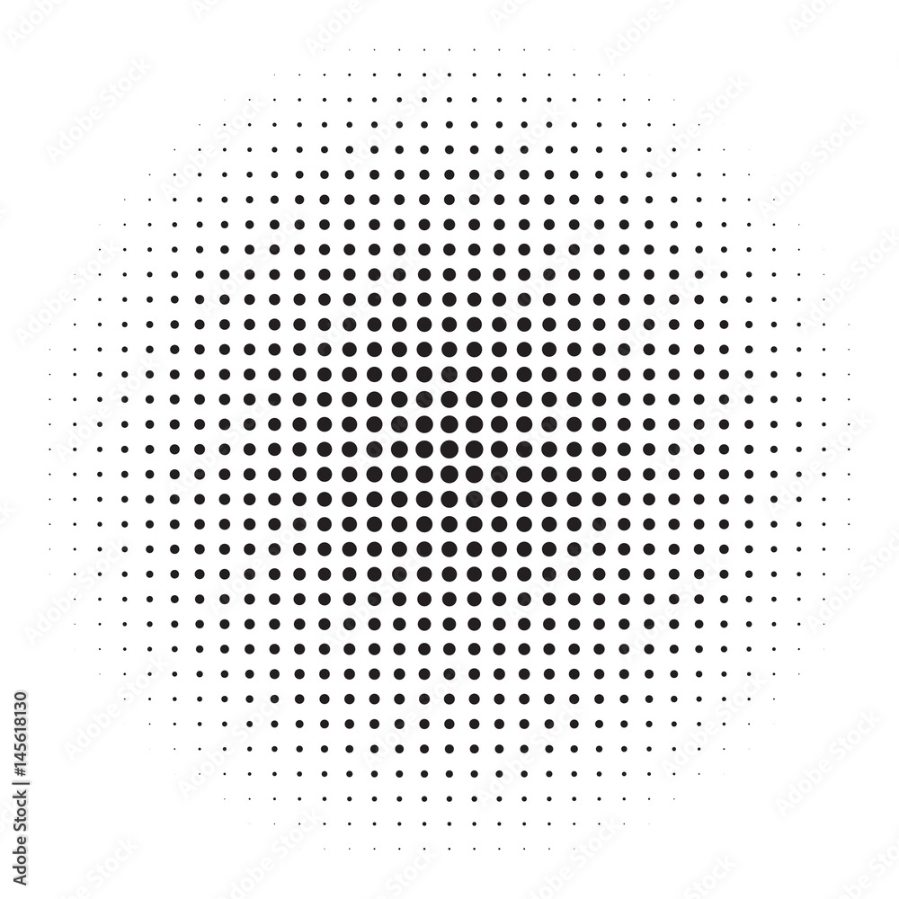 Halftone circles, halftone dot pattern