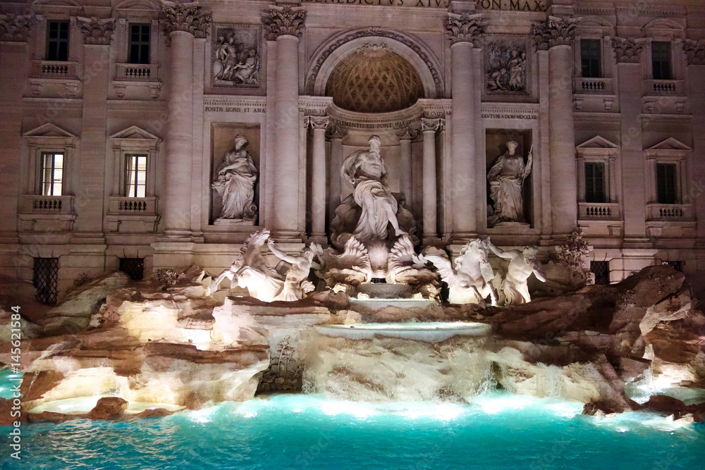 The Trevi Fountain is one of Rome's most famous monuments