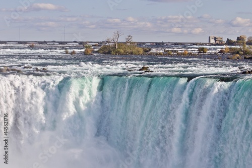 Beautiful isolated photo of amazing powerful Niagara waterfall