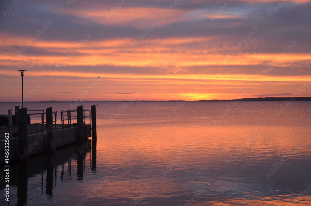 Sonnenaufgang Hafen Dierhagen