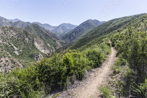 Trail above Arroyo Seco in the San Gabriel Mountains near Los Angeles, California. 