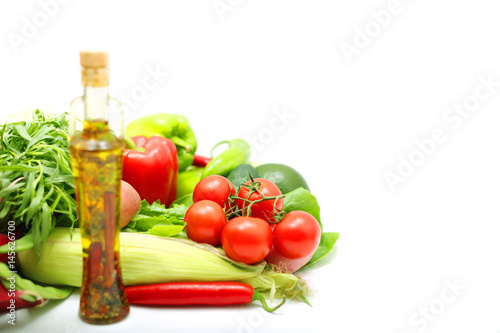 Vegetables and oil