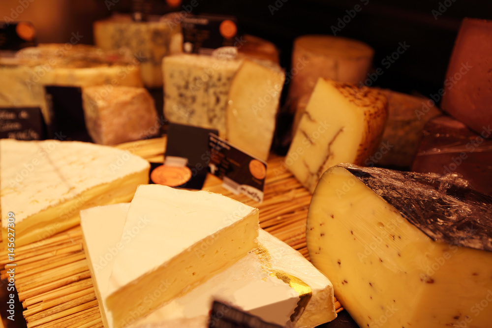 Fototapeta premium Cheese at market