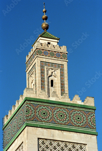 The tower of the Grande Mosquée de Paris