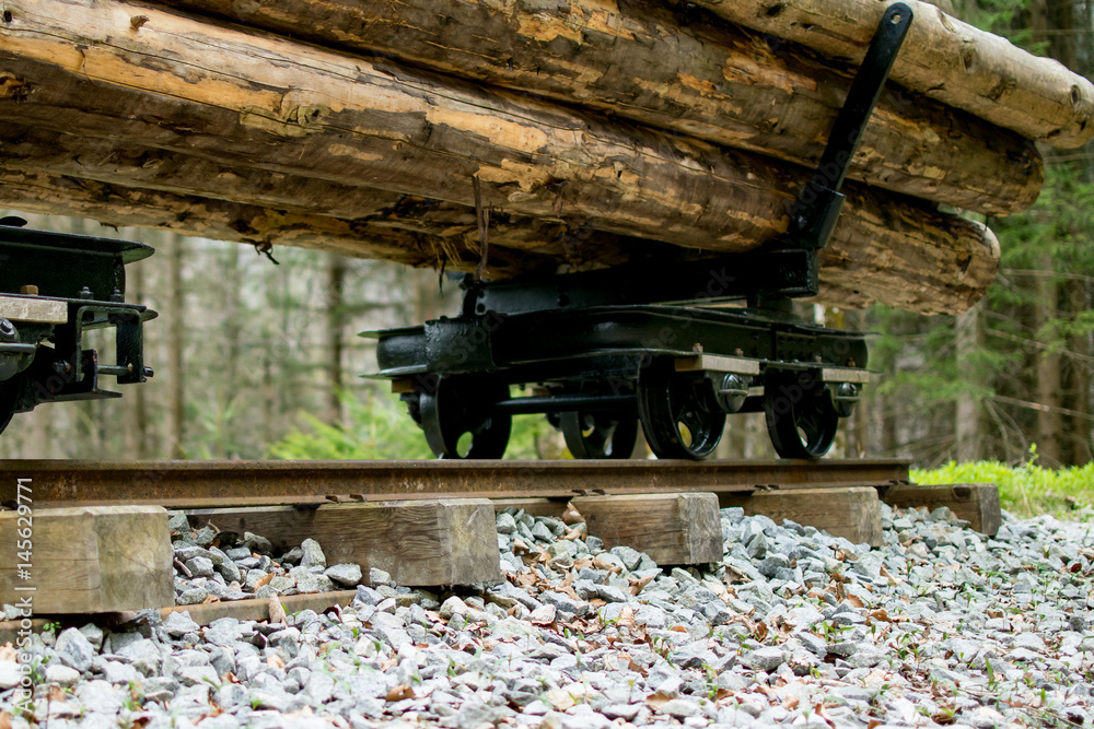 Unterer Teil eines Holzwagens vergangener Zeit