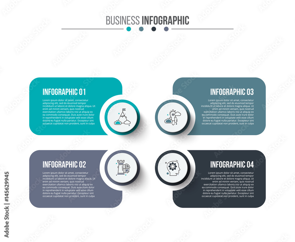 Abstract infographics number options template. Abstract infographics number options template.