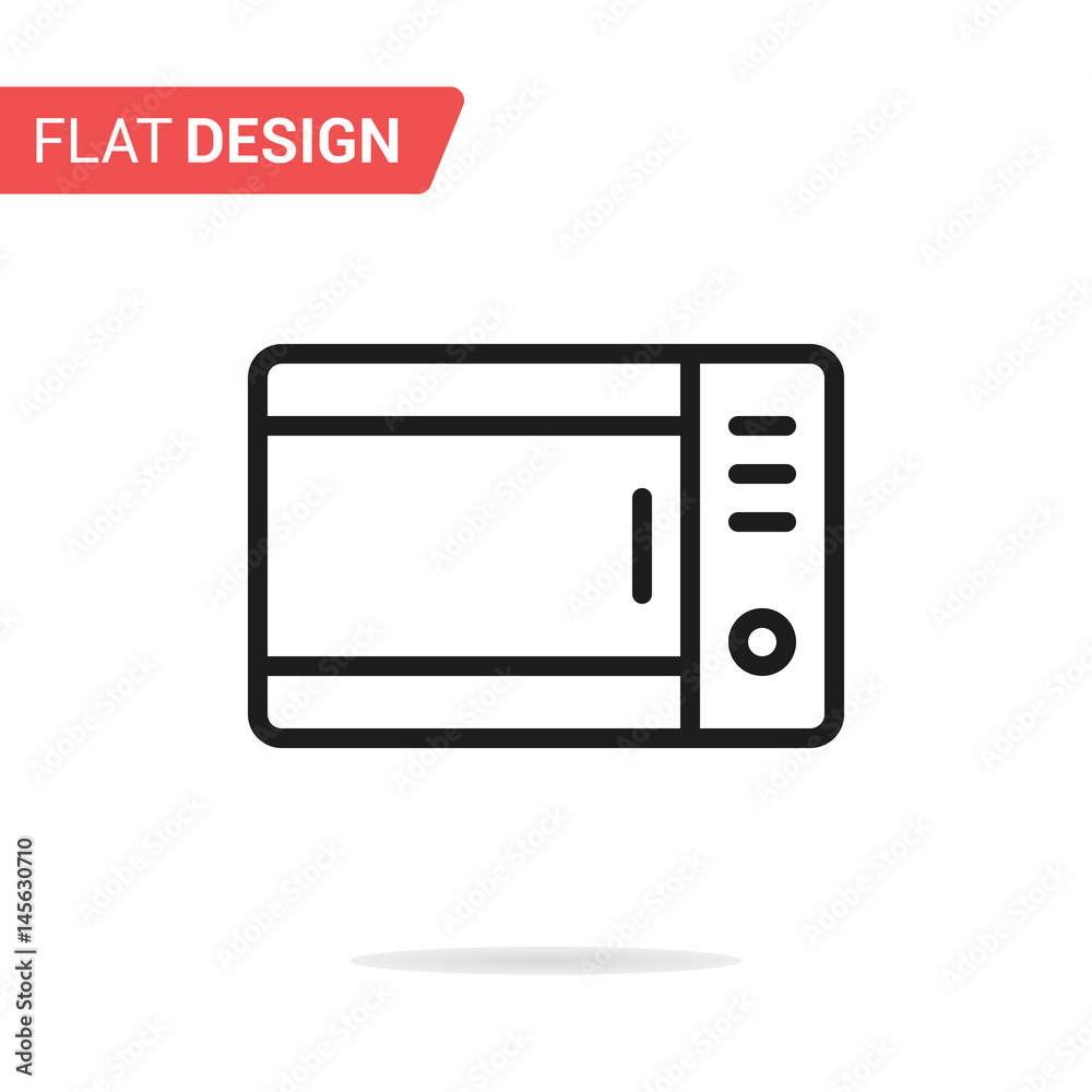 Fototapeta premium Microwave line icon. Vector