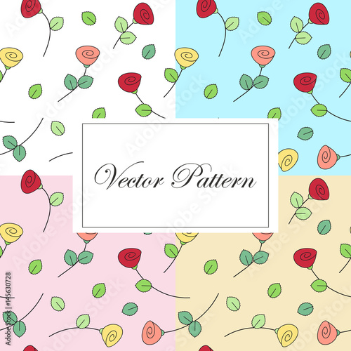 Seamless rose pattern
