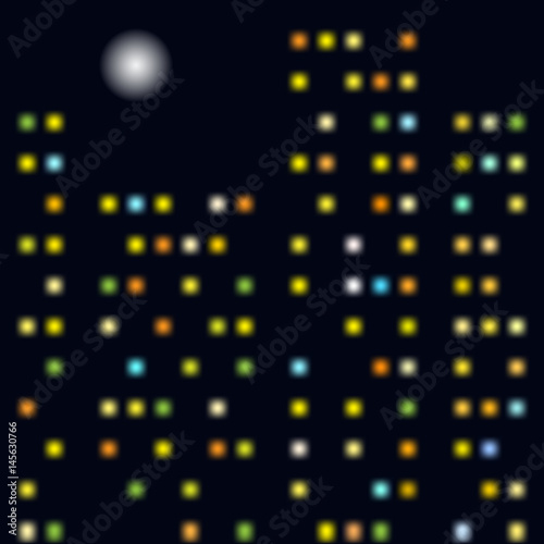 Vector background - night city