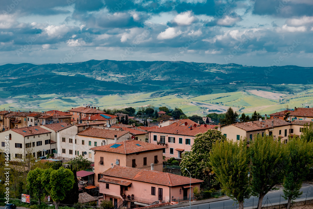 Panorama of the city of volterra