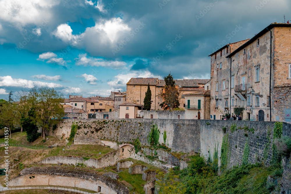 Panorama of the city of volterra