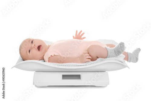 Cute little baby lying on s...