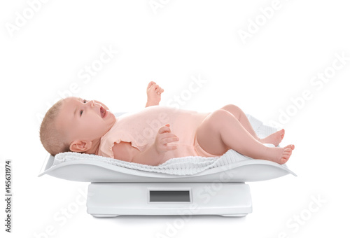 Cute little baby lying on s...