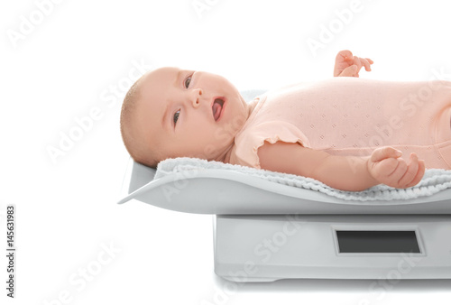 Cute little baby lying on s...
