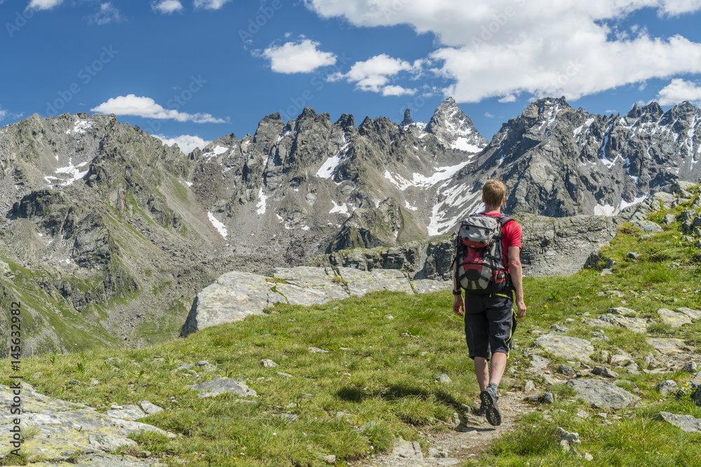 Fototapeta premium Wandern in den Bergen