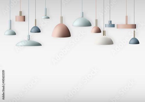 pendant lights - hanging lamps collection illustration
