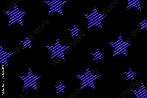Black background with dark blue diagonal striped stars