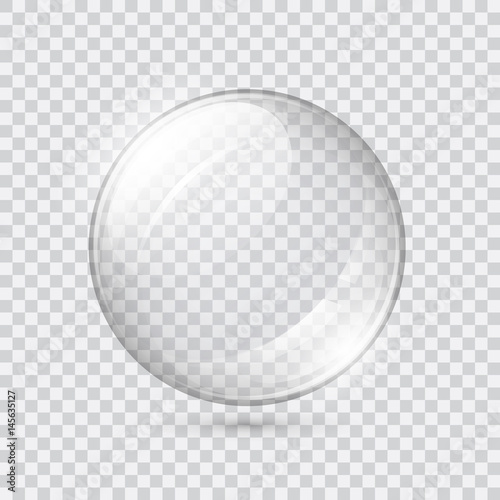 Transparent glass sphere 