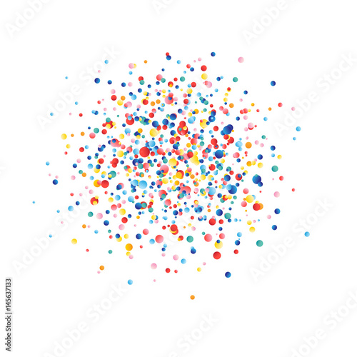 Vector colorful round confetti splash
