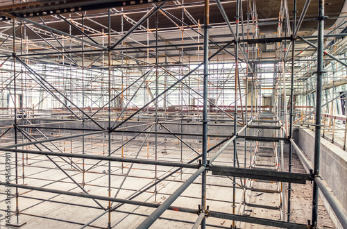 Scaffolding for exterior and interior decoration of buildings