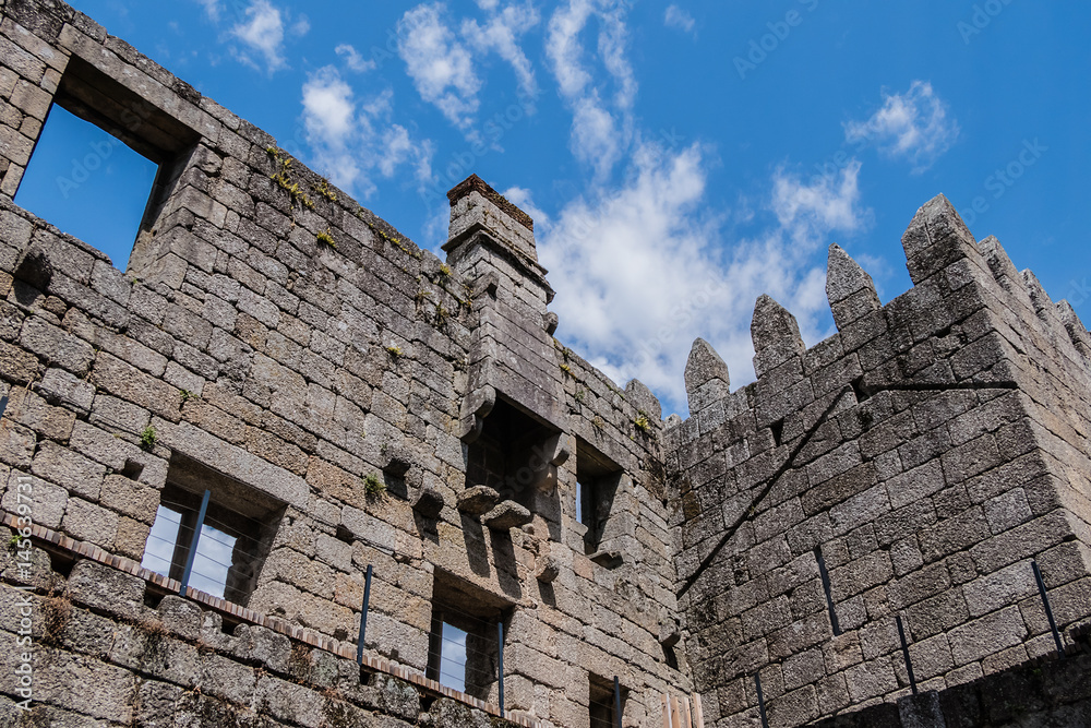 Castle of Guimaraes - medieval castle in Guimaraes, Portugal.