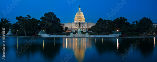 United States Capitol Panorama at Night