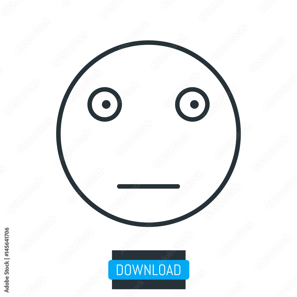 Fototapeta premium Surprized emoji icon, vector