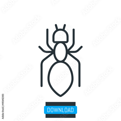 Ant icon, vector