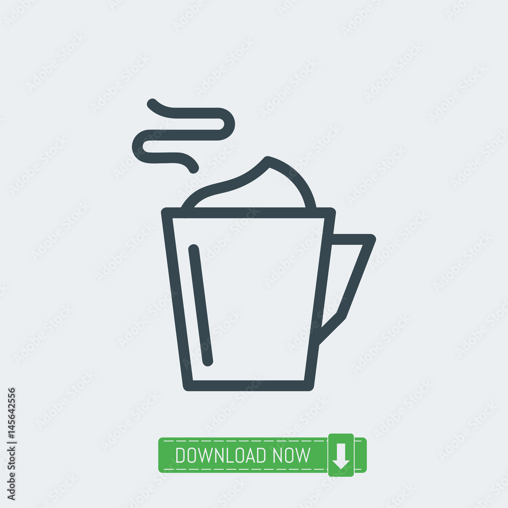 Hot latte icon, vector Hot latte icon, vector