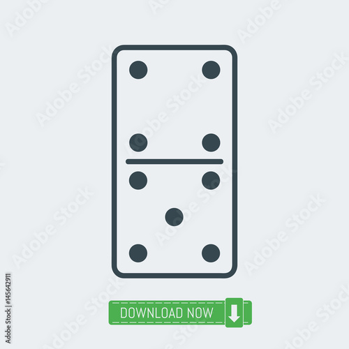 Domino icon, vector