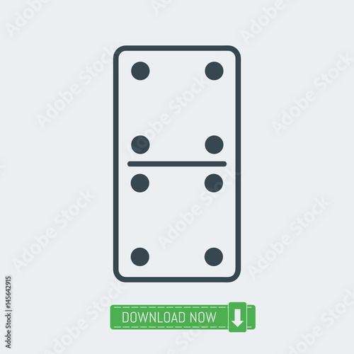 Domino icon, vector
