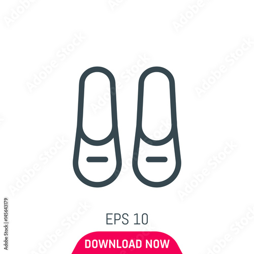 Slippers icon, vector