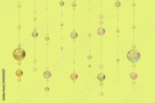 beads on yellow color background © Coka