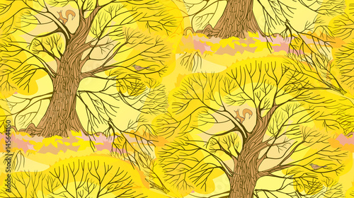 Vector Tree Pattern Autumn