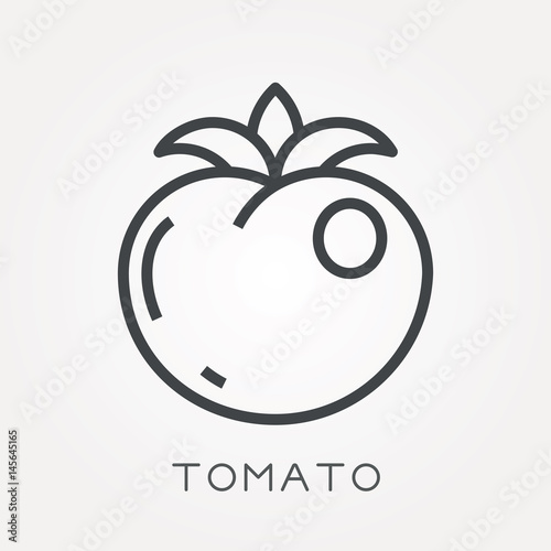 Line icon tomato