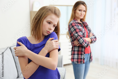 Quarrelled mother and daugh...
