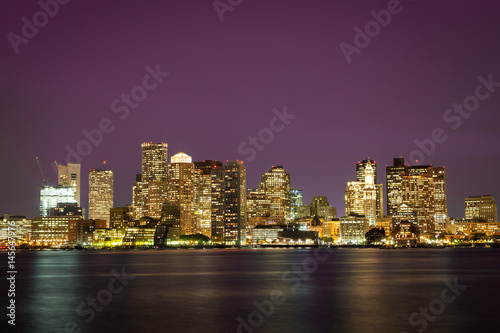Evening skyline of Boston, Massachusetts, USA © Selitbul