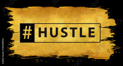 Hashtag hustle in gold