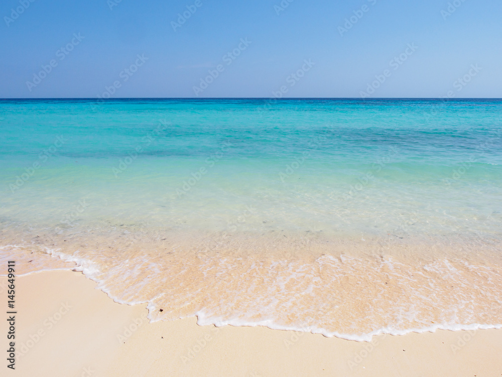 White sand beach on Koh Rok island in southern Thailand