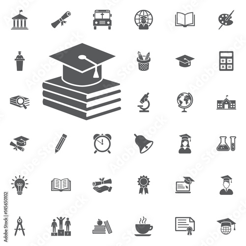 book and Graduation Cap icon